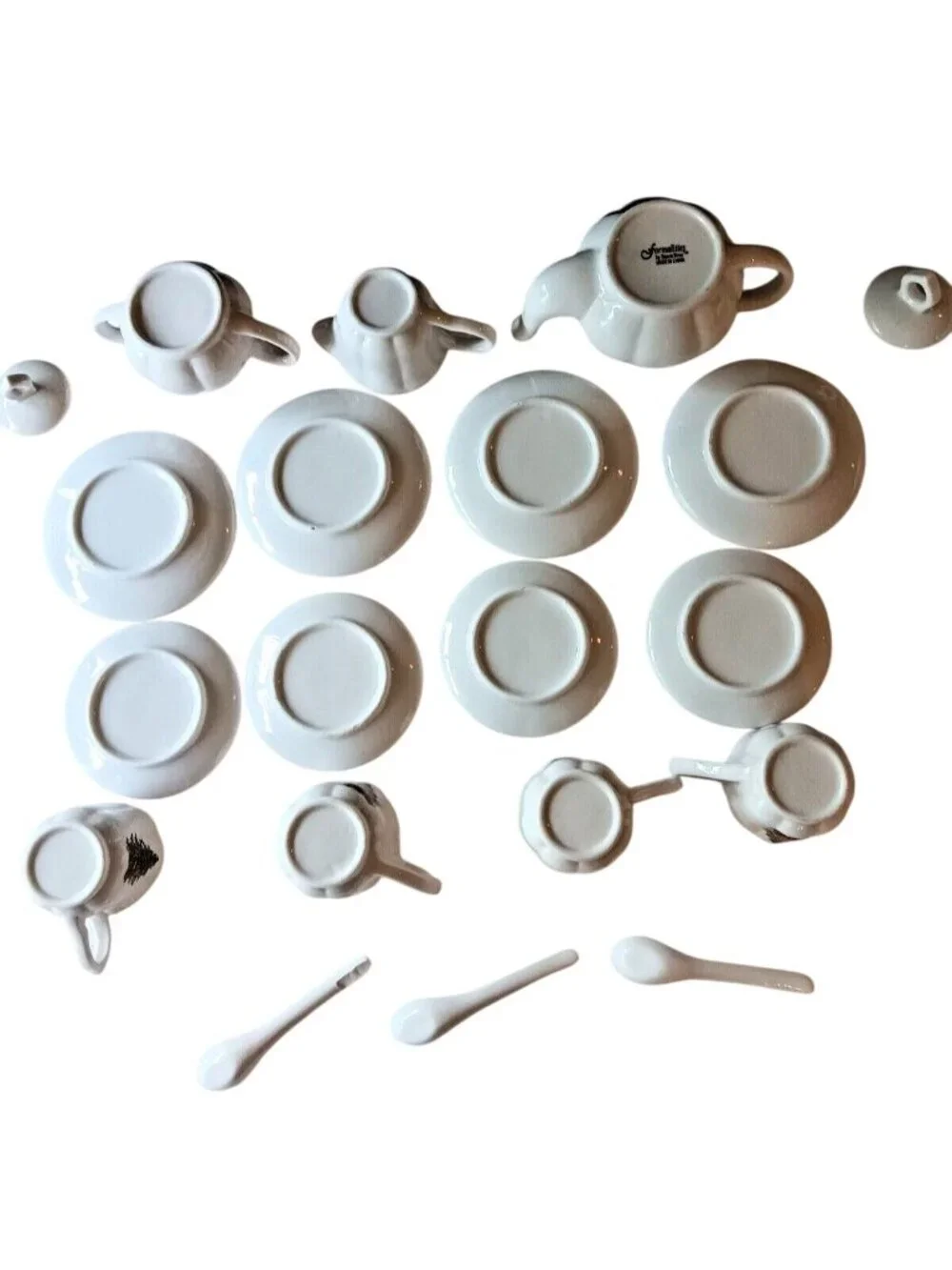 Formalities By Baum Bros Christmas Tree Tea Set & Plates For 4 - Ceramic Holiday